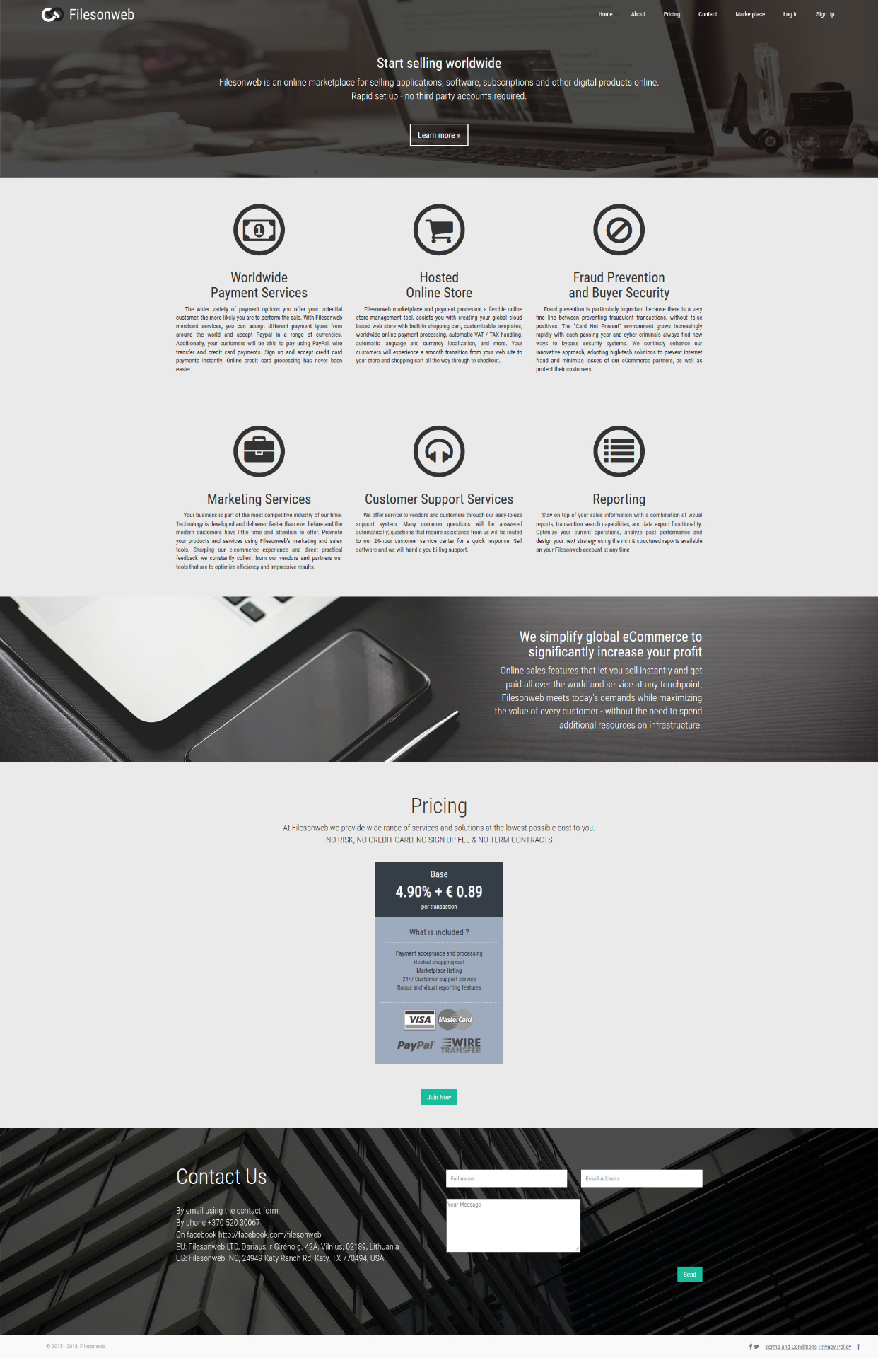 Processing system "Filesonweb"